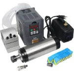 2 2 kw water cooled spindle motor and vfd set 24 000 rpm with 80 w pump and 6 m pipe 1