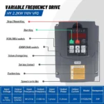 2 2 kw water cooled spindle motor and vfd set 24 000 rpm with 80 w pump and 6 m pipe 3