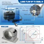 2 2 kw water cooled spindle motor and vfd set 24 000 rpm with 80 w pump and 6 m pipe 4