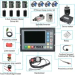 4 axis cnc motion control system with usb g code input 0 10 v spindle output and mpg handwheel 7