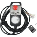 6 axis cnc remote handwheel for siemens and mitsubishi systems with emergency stop and selectable axis 1
