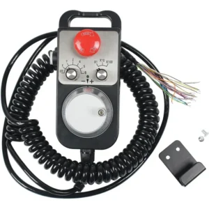 6 axis cnc remote handwheel for siemens and mitsubishi systems with emergency stop and selectable axis 1