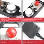 6 axis cnc remote handwheel for siemens and mitsubishi systems with emergency stop and selectable axis 4