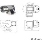 k12 100mm cnc rotary indexing table kit with 6 1 ratio 4 jaw chuck and nema 23 motor 2