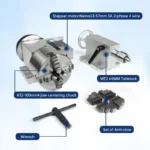 k12 100mm cnc rotary indexing table kit with 6 1 ratio 4 jaw chuck and nema 23 motor 5