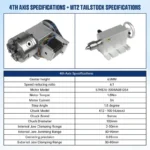 k12 100mm cnc rotary indexing table kit with 6 1 ratio 4 jaw chuck and nema 23 motor 8